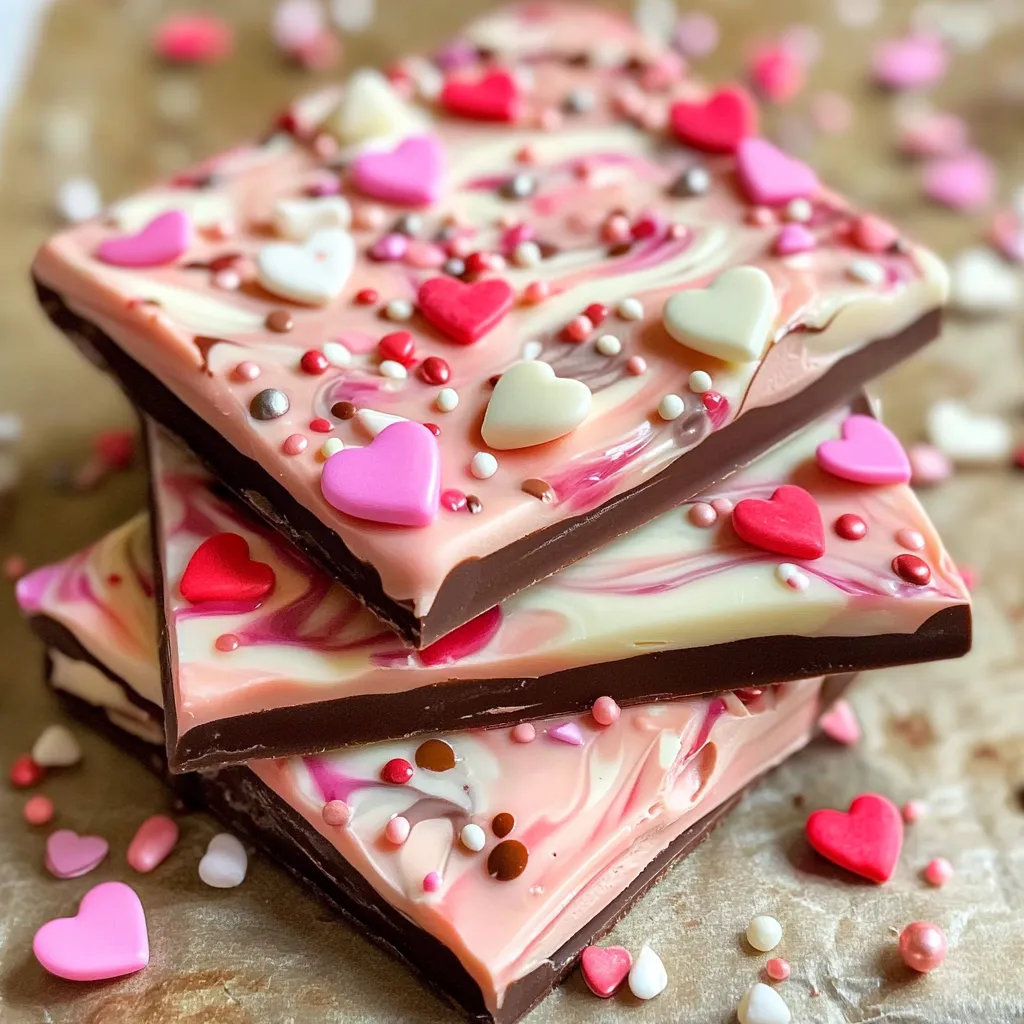 Pink Swirl Chocolate Bark