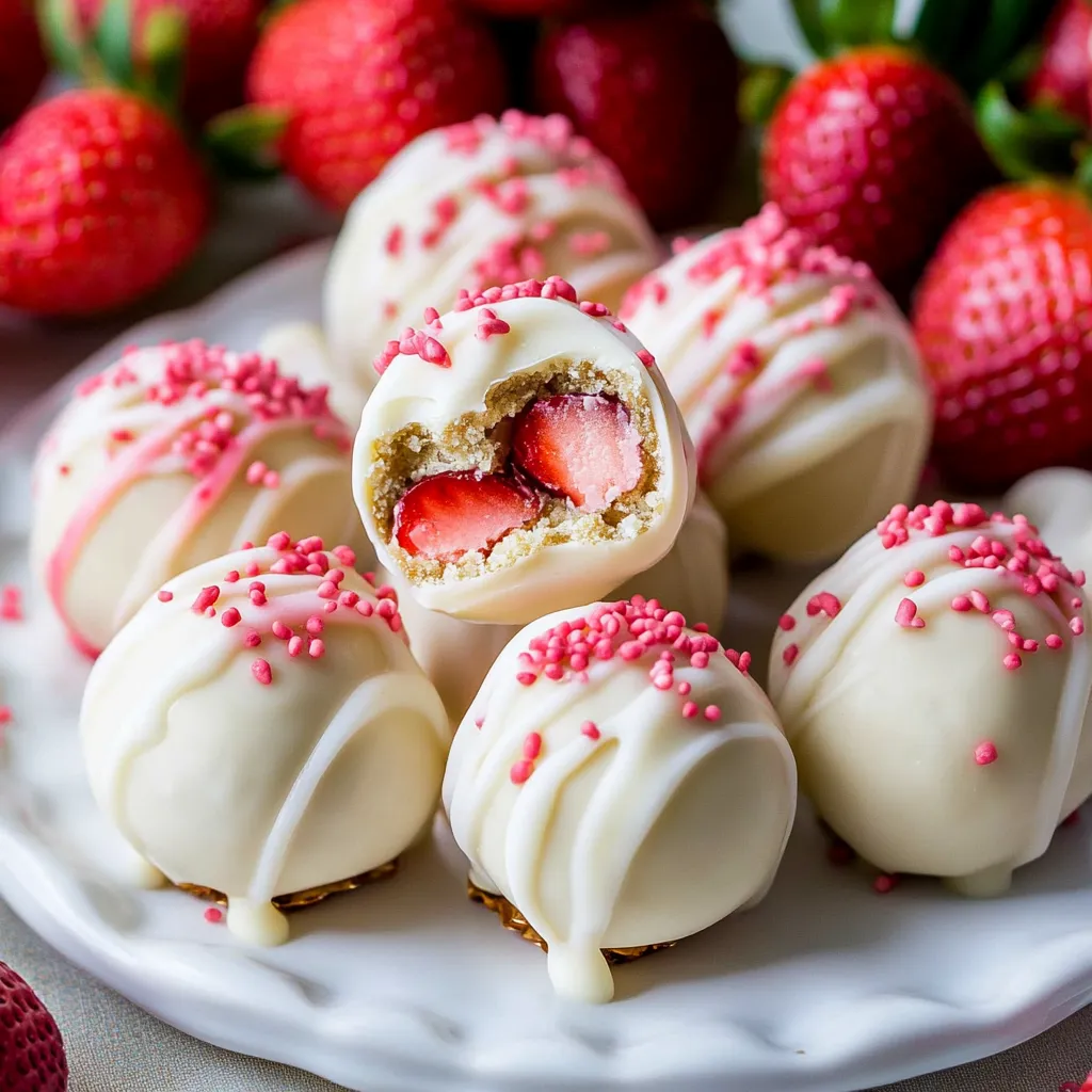 Strawberry Cheesecake Truffles Recipe
