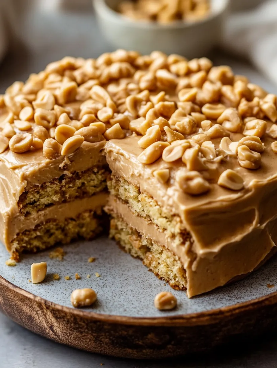 Homemade Old-Fashioned Peanut Butter Cake Recipe
